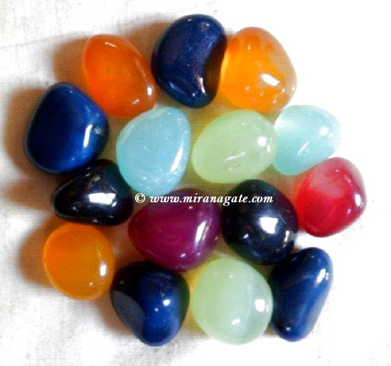 Manufacturers Exporters and Wholesale Suppliers of Mixed Onyx Pebbles & Tumbled Khambhat Gujarat
